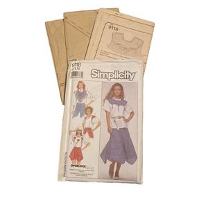 Simplicity 9118 Misses Large Western Handkerchief Skirt T-Shirt Pattern Rodeo